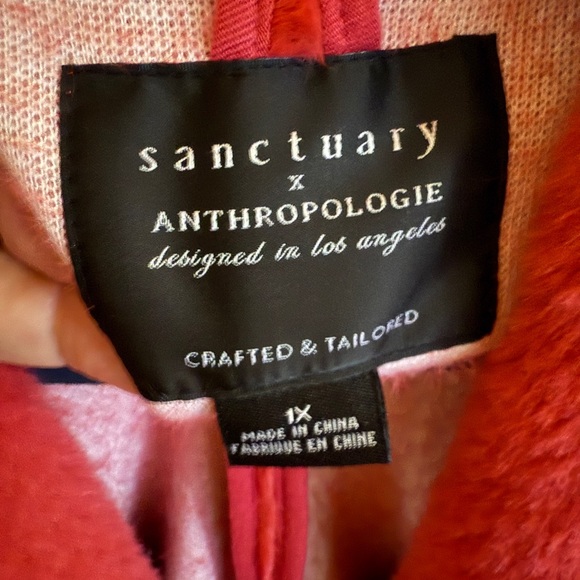 NWOT Anthropologie Sanctuary Elena Plush Shawl Jacket PLUS - Picture 6 of 17